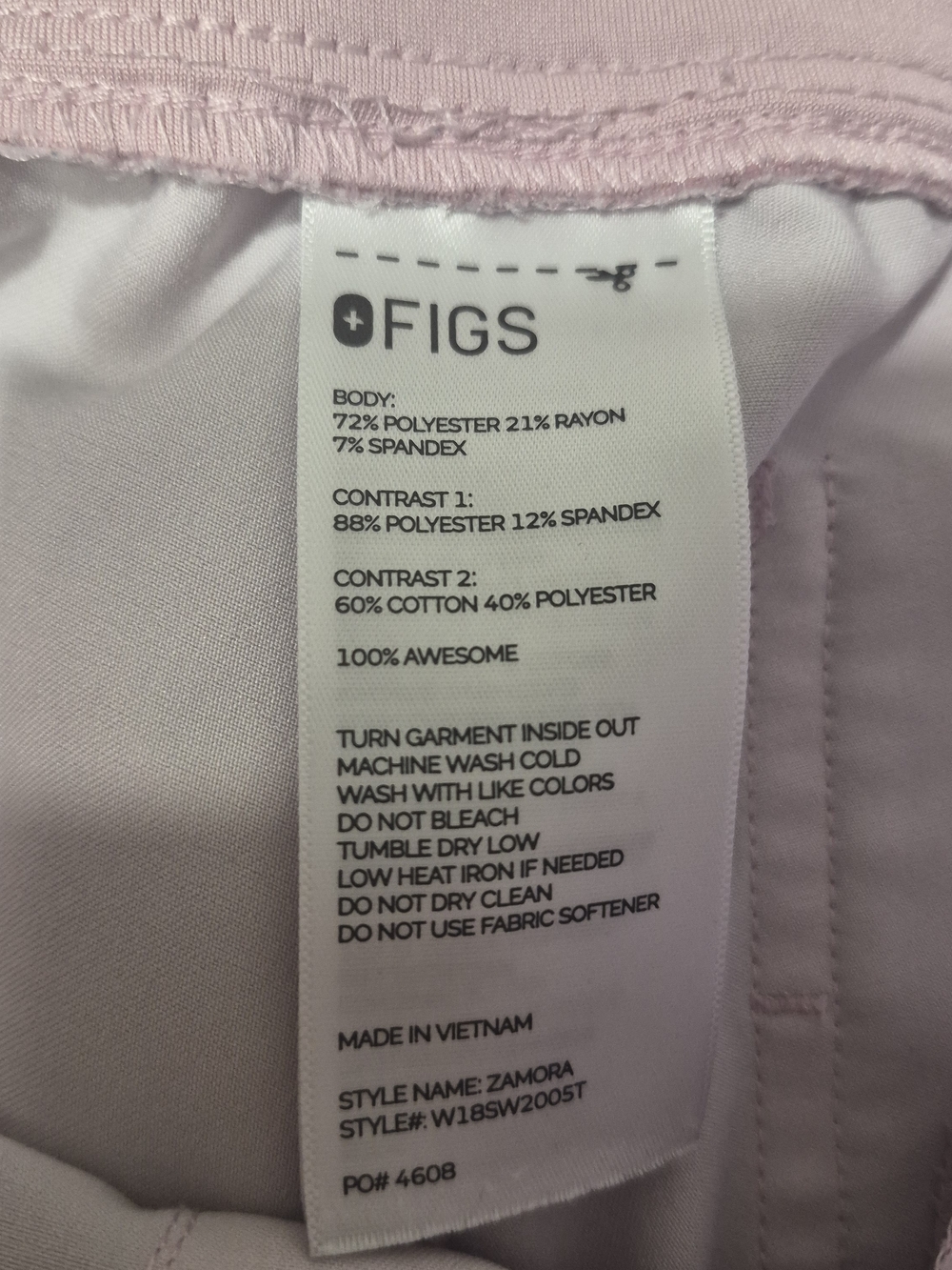 FIGS Zamora Jogger Scrub Pants Womens Small Tall S/T Pink Tie Dye Medical FIONx - Picture 8 of 14